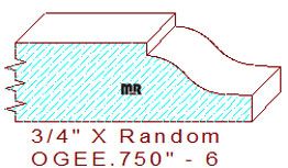 Ogee 3/4" - 6 Ogee 3/4" - 6