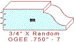 Ogee 3/4" - 7 Ogee 3/4" - 7