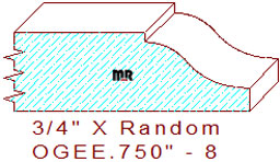 Ogee 3/4" - 8 Ogee 3/4" - 8