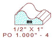 Applied Moulding 1" - 4