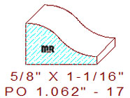 Applied Moulding 1-1/16" - 17 Applied Moulding 1-1/16" - 17