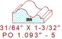 Applied Moulding 1-3/32" - 5 Applied Moulding 1-3/32" - 5