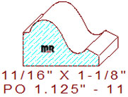 Applied Moulding 1-1/8" - 11 Applied Moulding 1-1/8" - 11
