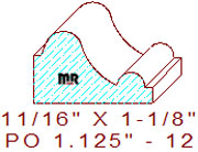 Applied Moulding 1-1/8" - 12 Applied Moulding 1-1/8" - 12