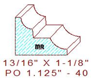 Applied Moulding 1-1/8" - 40 Applied Moulding 1-1/8" - 40