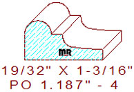 Applied Moulding 1-3/16" - 4 Applied Moulding 1-3/16" - 4