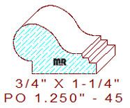 Picture Rail 1-1/4" - 45 