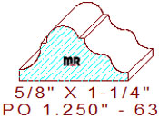 Applied Moulding 1-1/4" - 63 Applied Moulding 1-1/4" - 63