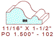 Applied Moulding 1-1/2" - 102