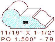 Picture Rail 1-1/2" - 79