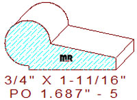 Picture Rail 1-11/16" - 5 Picture Rail 1-11/16" - 5
