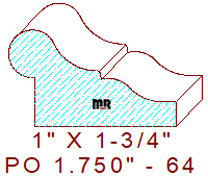 Picture Rail 1-3/4" - 64