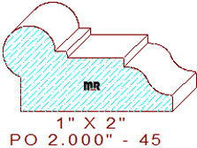 Picture Rail 2" - 45