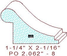 Picture Rail 2-1/16" - 8