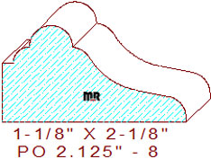 Applied Moulding 2-1/8" - 8 Applied Moulding 2-1/8" - 8