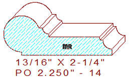 Picture Rail 2-1/4" - 14 Picture Rail 2-1/4" - 14