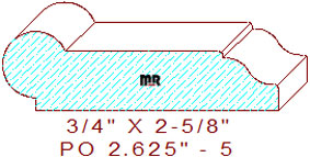 Picture Rail 2-5/8" - 5 Picture Rail 2-5/8" - 5