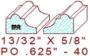 Applied Moulding 5/8" - 40