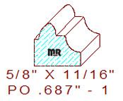 Applied Moulding 11/16" - 1 Applied Moulding 11/16" - 1