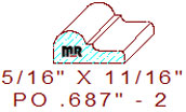 Applied Moulding 11/16" - 2 Applied Moulding 11/16" - 2