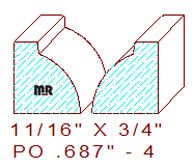 Applied Moulding 11/16" - 4