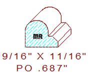 Applied Moulding 11/16" Applied Moulding 11/16"