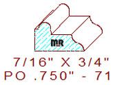 Applied Moulding 3/4" - 71