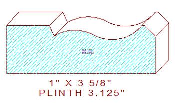 Plinth Block 3-1/8" 