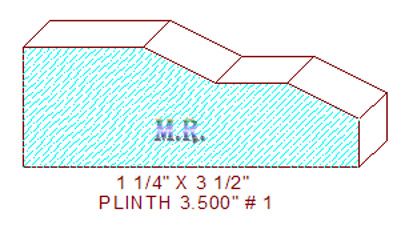 Plinth Block 3-1/2" - 1 Plinth Block 3-1/2" - 1