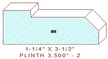 Plinth Block 3-1/2" - 2 Plinth Block 3-1/2" - 2