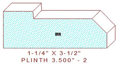 Plinth Block 3-1/2" - 2 