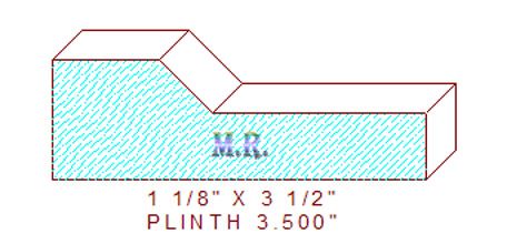 Plinth Block 3-1/2"