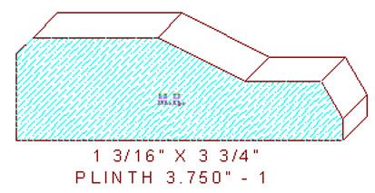Plinth Block 3-3/4" - 1 Plinth Block 3-3/4" - 1