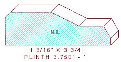 Plinth Block 3-3/4" - 1