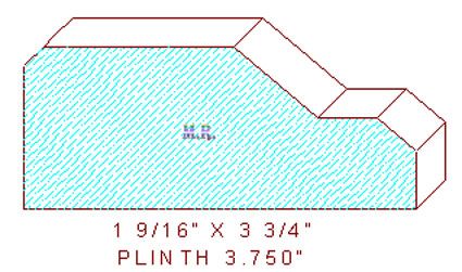 Plinth Block 3-3/4" Plinth Block 3-3/4"
