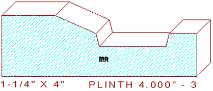 Plinth Block 4" - 3