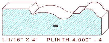 Plinth Block 4" - 4 Plinth Block 4" - 4