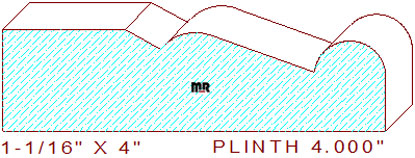 Plinth Block 4" Plinth Block 4"