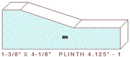 Plinth Block 4-1/8" - 1 Plinth Block 4-1/8" - 1