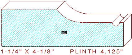 Plinth Block 4-1/8" Plinth Block 4-1/8"