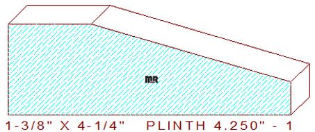 Plinth Block 4-1/4" - 1 Plinth Block 4-1/4" - 1