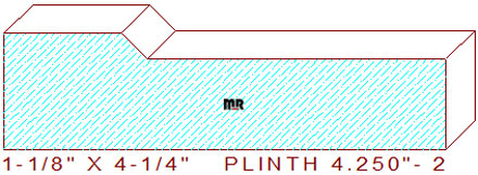 Plinth Block 4-1/4" - 2 Plinth Block 4-1/4" - 2