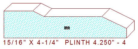 Plinth Block 4-1/4" - 4