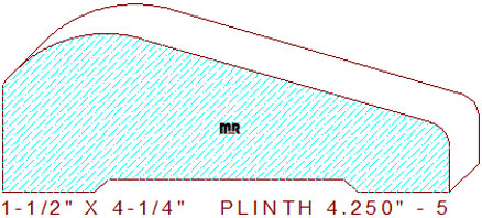 Plinth Block 4-1/4" - 5