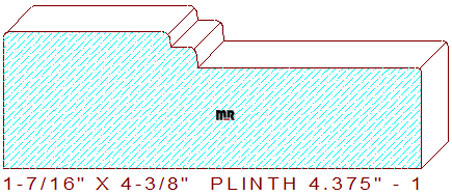 Plinth Block 4-3/8" - 1 Plinth Block 4-3/8" - 1