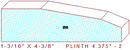 Plinth Block 4-3/8" - 2 Plinth Block 4-3/8" - 2