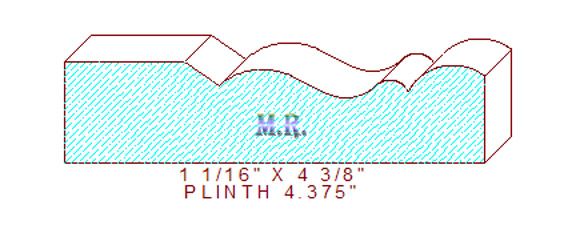 Plinth Block 4-3/8" Plinth Block 4-3/8"