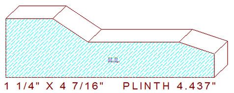 Plinth Block 4-7/16" Plinth Block 4-7/16"