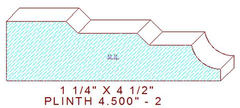 Plinth Block 4-1/2" - 2 Plinth Block 4-1/2" - 2