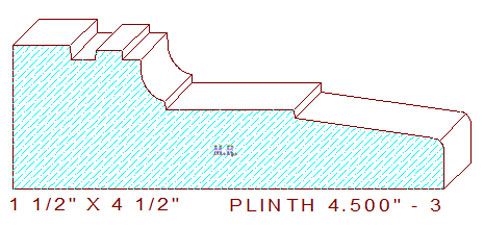 Plinth Block 4-1/2" - 3 Plinth Block 4-1/2" - 3